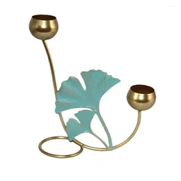 Candle Holders Tea Light Candlestick Holder Leaf Candleholder Centrepiece For Party Dining Table Wedding Living Room Decor