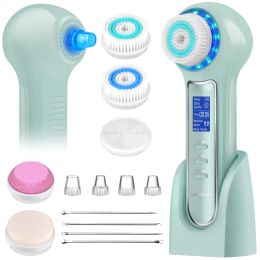 Scrubbers Silica Gel Facial Cleansing Brush Rechargeable Face Scrubber Blackhead Remover Exfoliating,Massaging and Deep Pore Cleansing