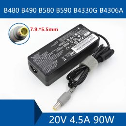 Adapter Laptop AC Adapter DC Charger Connector Port Cable For Lenovo B480 B490 B580 B590 B4330G B4306A 20V 4.5A 90W