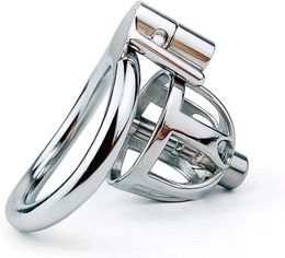 Metal Chastity Cage for Men Chastity Devices Lock Design Metal Penis Cage Stainless Steel Cock Cage BDSM Toys for Couples Sex 130 (40mm/1.57in,Metal Tube)