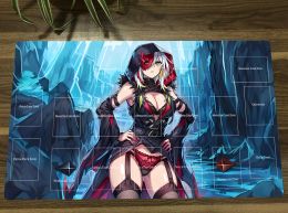 Pads YuGiOh Diabellestarr the Dark Witch TCG CCG Mat Trading Card Game Mat Playmat Table Desk Playing Mat Mouse Pad 60x35cm Free Bag