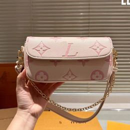 L New summer pink chain shoulder bag flip-flop messenger bag stylish tote bag lady armpit bag