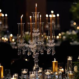 Candle Holders Wedding Table Decoration Holder Home Decor Scented Candles Vintage Candlestick Velas Centrepieces ZT