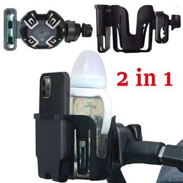 Stroller Parts Baby Carriage Accessories Multifunctional 2-in-1 Cup Holder Mobile Phone Case Bike Bottle Water