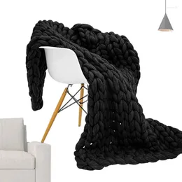 Blankets Chunky Knit Throw Blanket Thick And Giant Yarn Throws Quilt Big Warm Cable For Couch