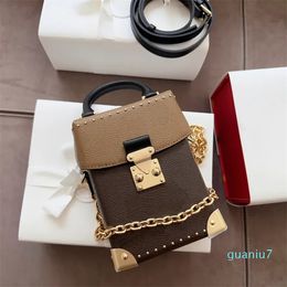 10A Mini Bag Crossbody Bag Designer Bag Women Luxury Chain Bags Womens Cross Body Fashion All-match Trend Brown Flower Handbag