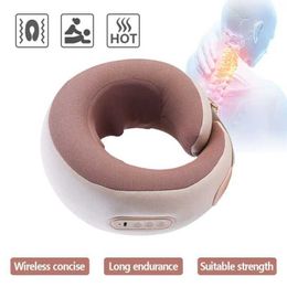Electric massagers U-shaped massage pillow electric neck massager infrared heating treatment vibration massage neck leg arm relaxation pain Y240422