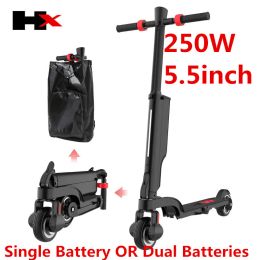 Bags HX X6 Folding Mini Electric Scooter Two Wheel Electric Scooters Mini Protable Backpack EScooter Electric Bike Ebike 250W 5AH