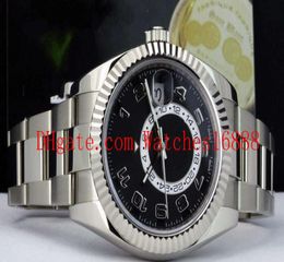 High Quality 42mm White Gold SkyDweller Black Arabic Dial 326939 Mechanical Automatic Mens Watch Mens Wristwatches3946765