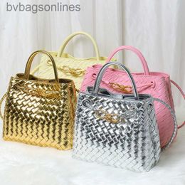 Trendy Original Bottegs Venets Brand Bags for Women New Fashion Design Metal Knot Genuine Leather Woven Tote Bag Shoulder Portable Bags with 1to1 Logo