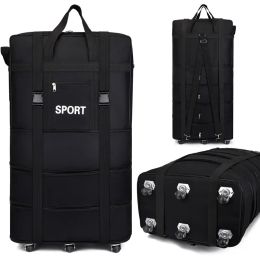 Luggage Luggage Bag with Wheels Expandable Folding Oxford Trolley Suitcase Unisex Carrier Bag Weekend Trip Aeroplane Luggage Storage Bag