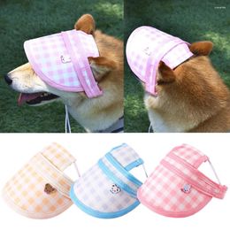 Dog Apparel Cartoon Pet Peaked Cap For Dogs Sun Hat Baseball Outdoor Felt Adjustable With Ear Holes Accessories