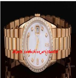 luxury watches fashion watches 18k yellow gold 18238 with mop diamond dial automatic mechanical brand mens watch mens watches4763223