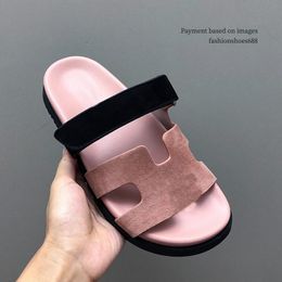 High end 2024 New Summer Slippers Sandals Luxury Designer Outdoor Leather Splicing Sandals for Tourists Mens Shoes Beach Womens Shoes Sizes 35-45 +box