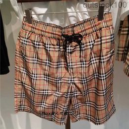 High End Buurberlyes Costumes for Women Men Shorts with Plaid Drawstring Polyester Loose Capris for Men Casual Beach Senior Brand Casual Summer Designer Shorts