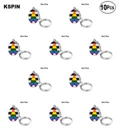 Straight Allies Key Ring Lapel Pin Flag badge Brooch Pins Badges 10Pcs a Lot1852790