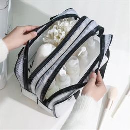 Storage Bags Toiletry Bag Smooth Zipper Dry Wet Separation Double-layer Women Large Portable Travel Wash For Outdoor