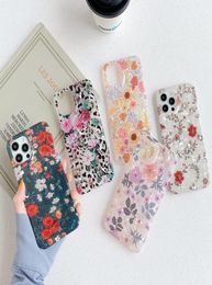 Fashion Flower Soft TPU Cases For iPhone 14 Plus 13 Pro Max 12 11 Iphone14 Shell Bling Stylish Luxury Rose Floral Smart Mobile Pho3304308