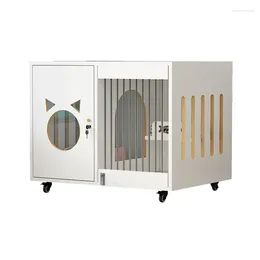 Cat Carriers Modern Solid Wood Cages Small Animal Nest Simple Cage House Light Luxury Villa Home Indoor Multi-layerCabinet