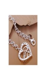 Fine 925 Sterling Silver Chain Bracelet for Women Men Fashion Jewelry 8inch6238081