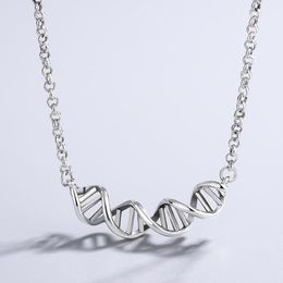 Chains VENTFILLE 925 Sterling Silver DNA ed Spiral Necklace For Women Personality Trendy Party Gifts Jewellery 2021 Drop3028