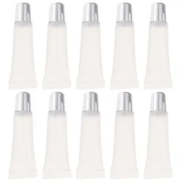 Storage Bottles 10 Pcs Empty Tube Of Lip Glaze Hose Tag Small Gloss Holder Toiletries Tubes Portable Plastic Travel Refillable