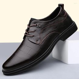 Casual Shoes 2024 Trend Mens Social Dress Genuine Leather Oxford Soft Male Formal Walk Derby Elegantes Retro Adulto