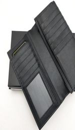 Fashion Mens Wallets Classic Men Slim Clutch Wallet With Po Slot Long Bifold Wallet Organizer Wallets With Box6980037