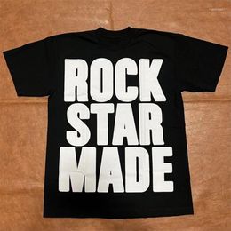 Men's T Shirts Goth Fashion Punk Grunge Hip Hop Rap Vintage Letter Print Short Sleeve T-Shirt Casual Oversized Y2K Cotton Streetwear