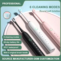 Heads Gift For Family Sonic Toothbrush Usb Adults And Kids Gift Electric Electric Toothbrush Oral Care Usb Charging Rechargeable Sonic