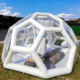 Großhandel Neues Design Kristall aufblasbare Bubble Fußball Dome Zelt Luftdichtes Fußballform Transparent Camping Hotel Clear Room für Outdoor