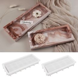 Ceramics Concrete Rectangular Tray Plate Silicone Mold DIY Gypsum Cement Candle Holder Storage Silicone Mold