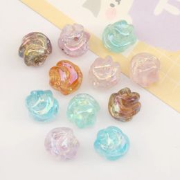 Beads Cordial Design 100Pcs 16*16MM Resin Bead/Hand Made/Twisty Shape/Aurora Effect/DIY Beads Making/Jewelry Findings & Components