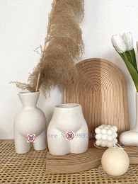 Vases Creativity Ceramics Vase Human Body Nude Abstract Flower Arrangement Crafts Handmade Modern Home Decoration