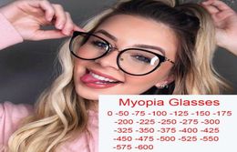 Sunglasses Eye Glasses Frames For Women Retro Myopia Nearsighted Anti Blue Light Clear Lens Black Round Transparent Female7468881