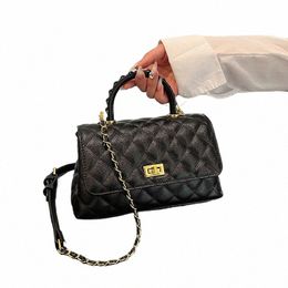 senior sense of foreign gas hand carry diamd chain women's bags new Korean fi shoulder crossbody small square bag w3ul#