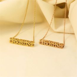 Necklaces Custom 3D Name Necklace Personalised Threedimensional Design Necklace&Pendant Jewellery Gift For Women Couple Girlfriend