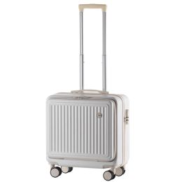 Luggage Front Opening Trolley Suitcase Universal Wheel 18 Inch Small Boarding Luggage Men and Women Fashion Suitcase set