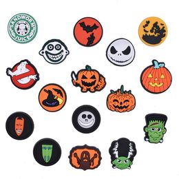Anime charms wholesale childhood memories halloween movie ghost funny gift cartoon charms shoe accessories pvc decoration buckle soft rubber clog charms