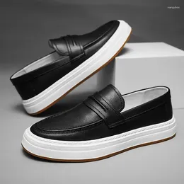 Casual Shoes Italian Men Fashion Genuine Leather Loafers Breathable Flat Designer Driving Comfy Office Handmade Flats Shoe