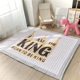 Carpets Arrival Nordic Cartoon Children's Game Carpet Crawling Mat Yoga Rug Kitchen Entry Blanket Non-slip Padded Cotton