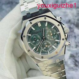 AP Female Wrist Watch Royal Oak Series 26240ST 50th Anniversary Steel Green Plate Date Timing Function Automatic Mechanical Watch