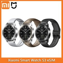 Control 2023 Xiaomi Smart Watch S3 eSIM Call Watch Blood Oxygen Heart Rate Sleep Detection 5ATM Waterproof Sports Tracking For women man