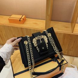 Fashionable Day Packs and Versatile Lock Buckle Handheld Small Square with High Grade Women's Handbag Chain One Shoulder Crossbody Bag