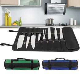 Storage Oxford cloth Kitchen Cooking Portable Durable Storage Pockets Chef Knife Bag Roll Bag Carry Case Bag Kitchen Knives Accessories