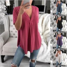 Shirts Maternity Clothes Long Sleeve VNeck Blouse Shirt Pullover Top Summer Loose Casual Female Women Solid Blouse Shirts Plus Size