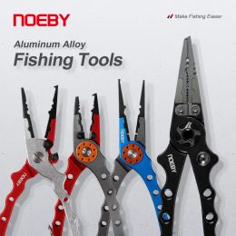 Accessories NOEBY Stainless Steel Fishing Pliers Multifunctional Split Ring Remove Hooks Tool Cutting Line Pliers for Sea Fishing Tackles