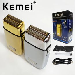 Shavers Kemei KMTX1 Full Metal Electric Shaver For Men Hair Beard Electric Razor Bald Head Shaving Machine Finishing Fades Rechargeable