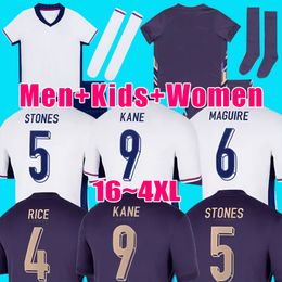 24 25 eNGLanDS Football Shirt BELLINGHAM RASHFORD KANE Euro Cup Soccer Jersey National Team Home White Away Purple Men Kids Kit Set Women SAKA RICE FODEN 16-4XL