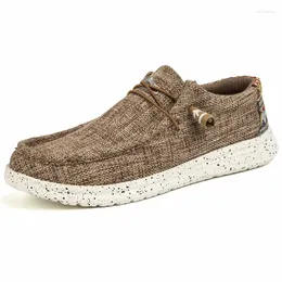 Casual Shoes Plus Size Fashion Men's Canvas Outdoor Mens Sneakers Lightweight Boat Breathable Flat Driving Loafers Hombre